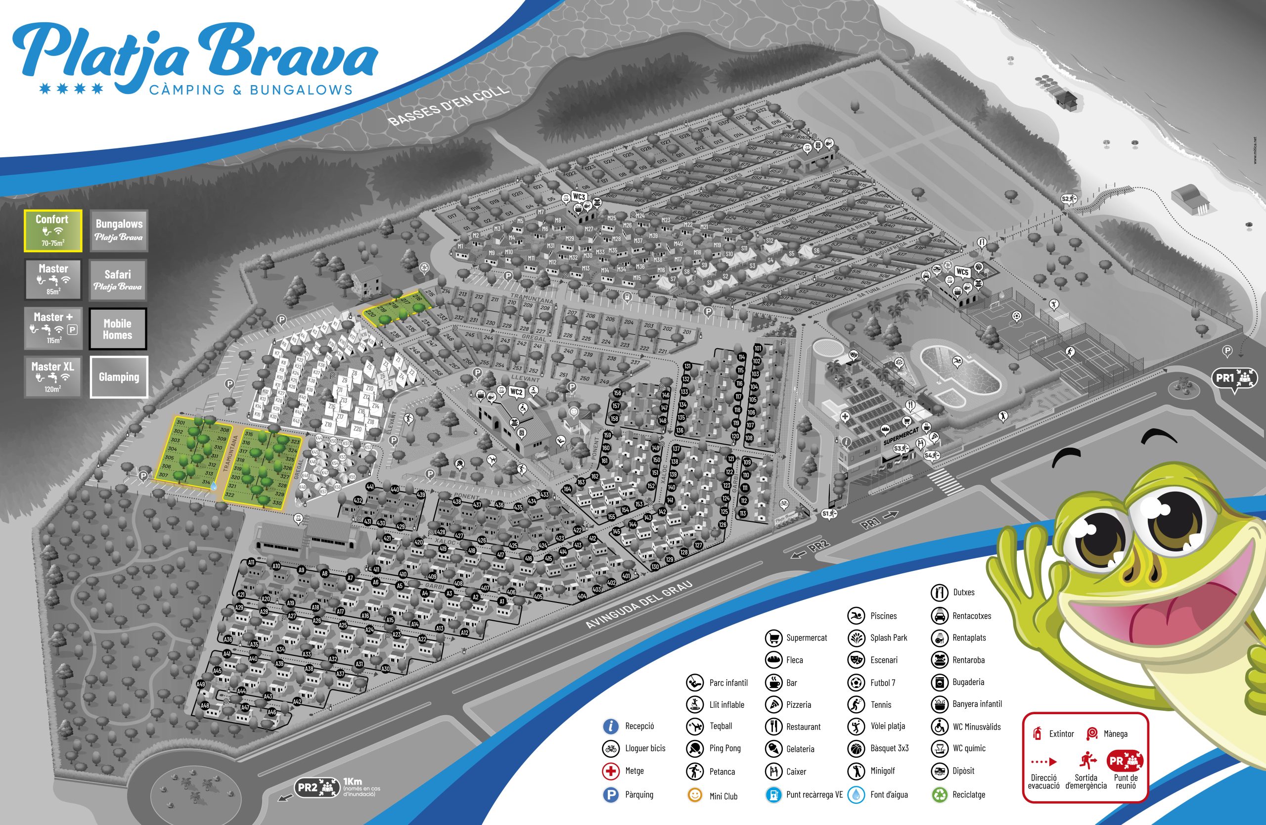 Confort Staanplaats Plattegrond